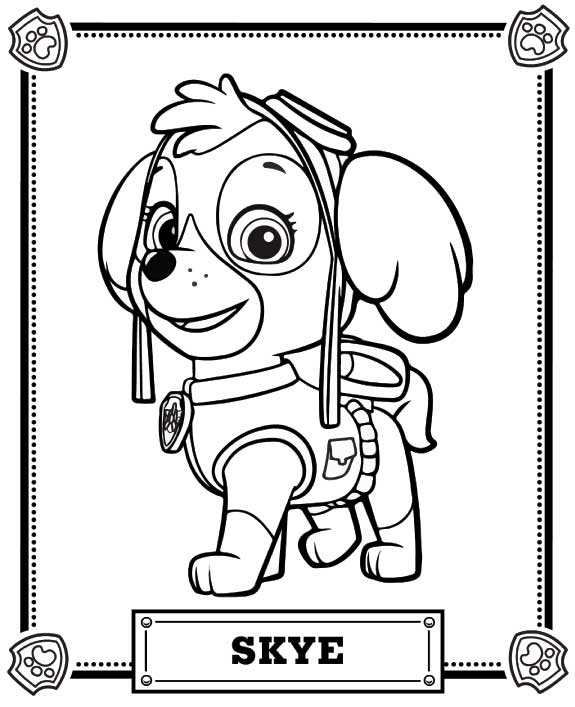 Plansa de colorat cu Paw Patrol 18 10